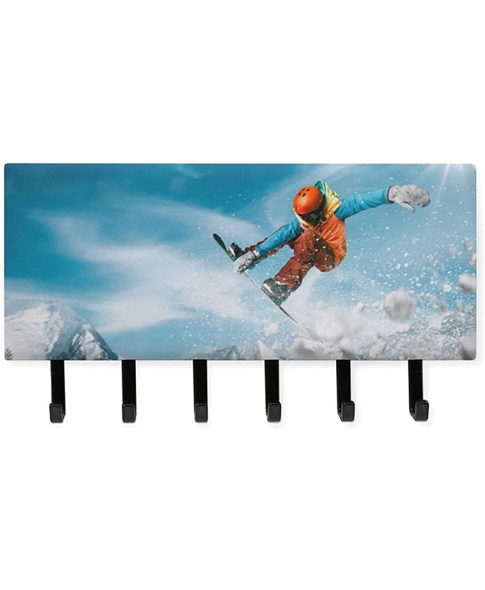 Ski Soleil Frais Porte-Clés Et Courrier Pour Mur Support Mural Pour Organisateur De Courrier Porte-Clés Avec Rangement Pour Courrier 18x11cm - B09T5R53SX