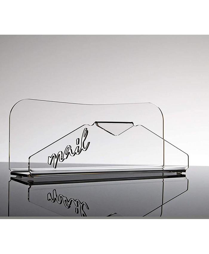 Slato Porte courrier et Porte Lettres de Table Design Moderne en plexiglass Transparent Ninfea - B07J6JBMCZ