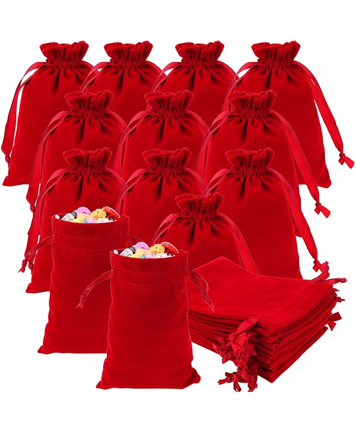 CCCYMM Lot de 20 sachets en velours avec cordon de serrage pour bijoux cadeaux cadeaux de mariage sacs à bonbons cadeaux de fête 13 x 18 cm - B09G6SYXFT