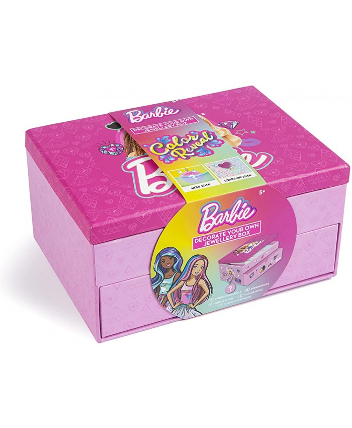 Barbie Boîte à bijoux pour filles Boîte de rangement pour bijoux pour filles Bijoux et accessoires Barbie - B09963Y6X8