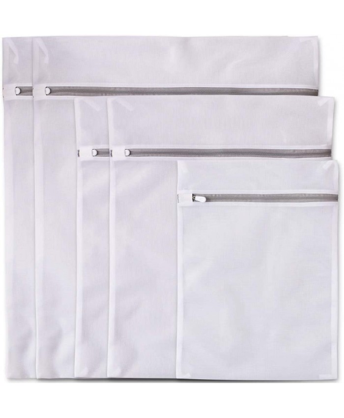 Newk 5 paquets de sacs à linge sacs en maille fine avec fermeture à glissière de qualité supérieure sac de rangement de voyage sacs de lavage de vêtements 2L + 2M + 1S - B08R8M6JV1